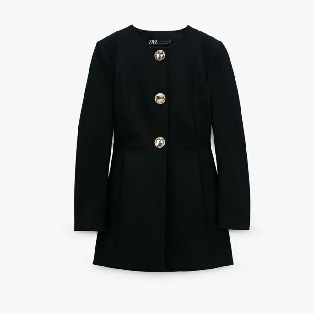 Zara fitted frock coat with metal buttons - Picture 4 of 5